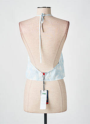 Top col carré fines bretelles bleu TOMMY HILFIGER femme