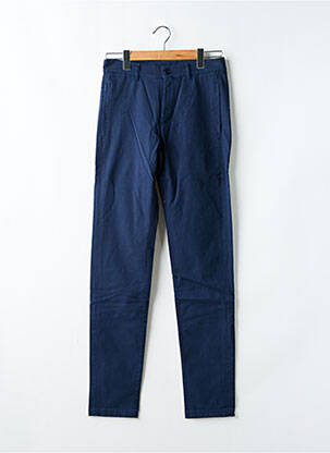 Pantalon slim tissage popeline taille haute bleu LE COQ SPORTIF femme