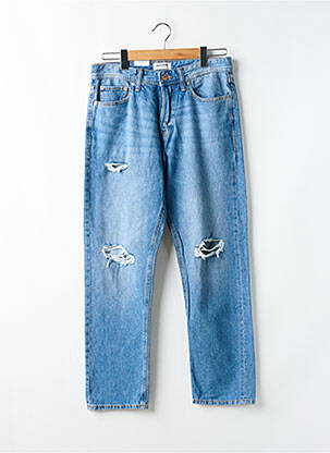 Jeans coupe droite effet usé délavé taille normale bleu JACK & JONES homme