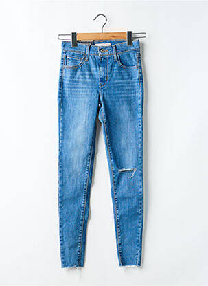Jeans skinny effet usé délavé taille normale bleu LEVI'S femme