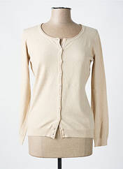 Gilet manches longues beige REAL CASHMERE pour femme seconde vue