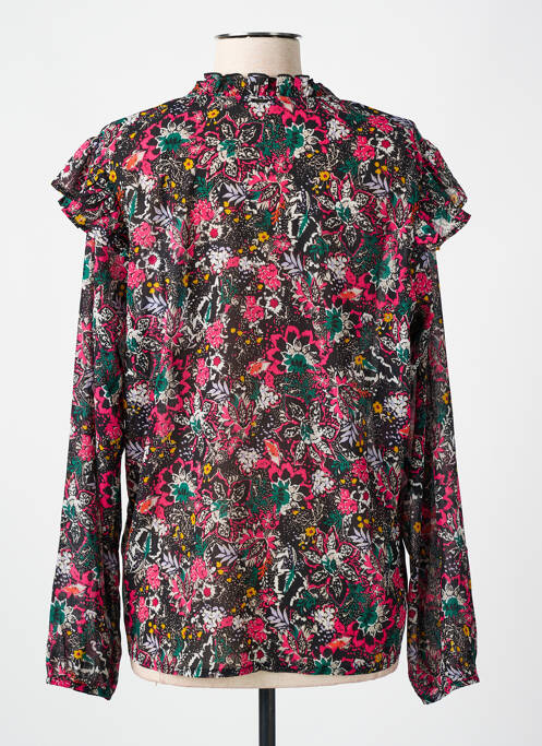 Blouse légère et transparente manches longues noir IKKS femme