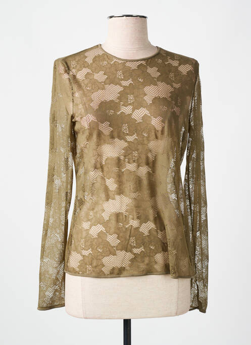 Top/caraco légère et transparente vert WOLFORD femme