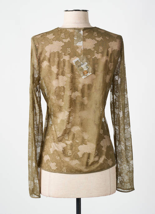 Top/caraco légère et transparente vert WOLFORD femme