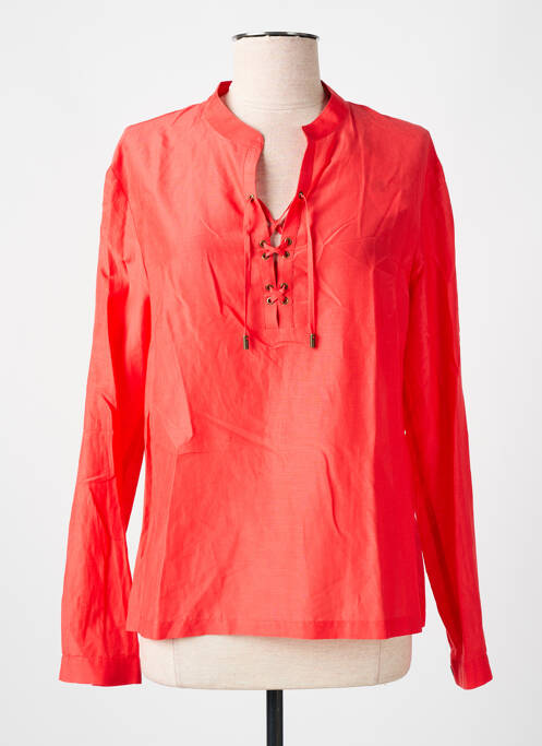 Blouse poignets boutonnés avec fente manches longues rouge ONE STEP femme