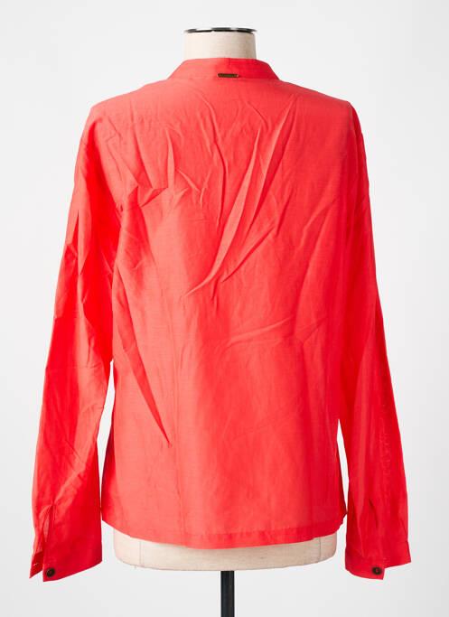 Blouse poignets boutonnés avec fente manches longues rouge ONE STEP femme