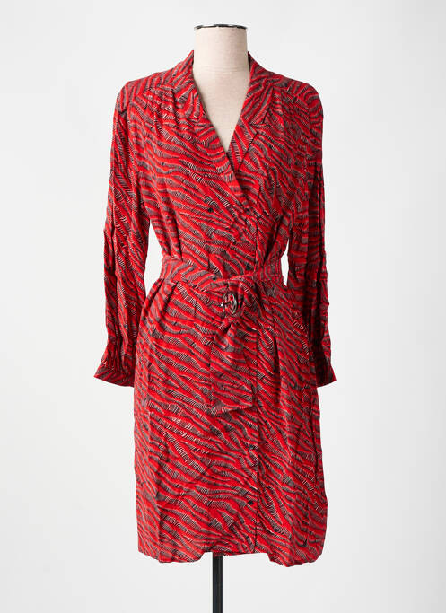 Robe mi-longue rouge IKKS pour femme