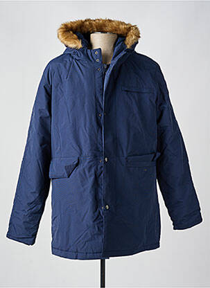 Parka manches longues a capuche bleu TED LAPIDUS homme