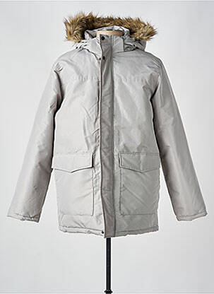 Parka capuche amovible a capuche gris JACK & JONES homme