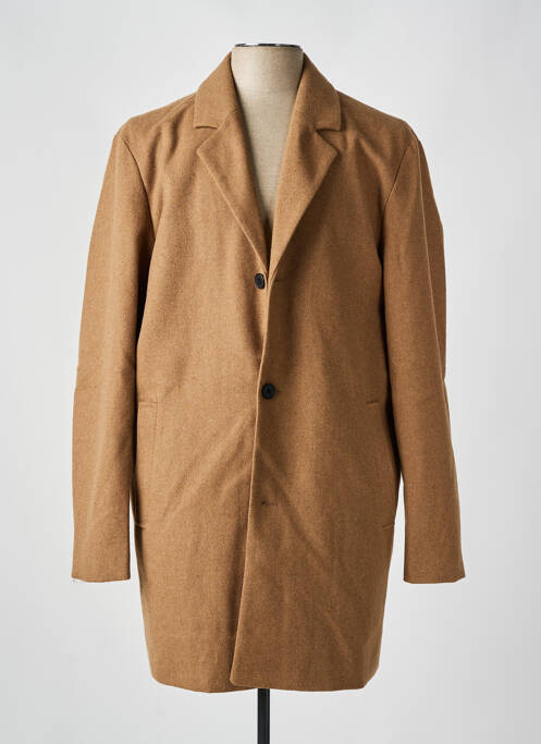 Manteau long marron JACK & JONES pour homme