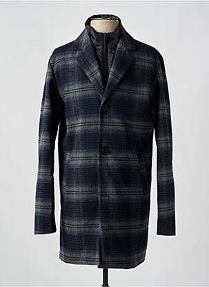 Manteau long poches sans capuche gris JACK & JONES homme