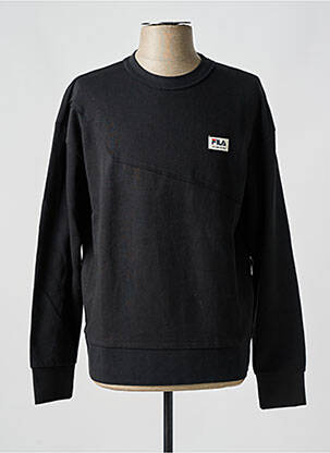 Pull col rond manches longues noir FILA homme