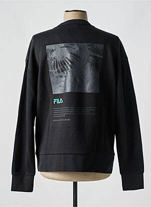 Pull col rond manches longues noir FILA homme