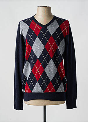 Pull col v manches longues noir CASHMERE COMPANY homme