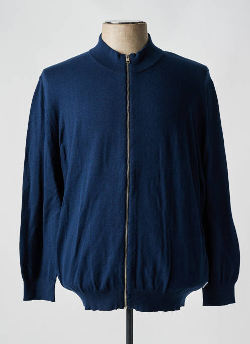 Gilet manches longues bleu JACK & JONES pour homme