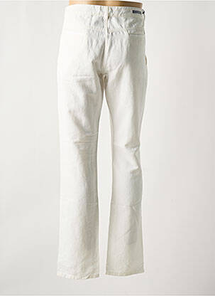 Pantalon chino fermeture zippée sous rabat boutonné taille normale blanc FACONNABLE femme