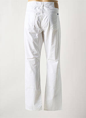 Jeans coupe droite fermeture zippée sous rabat boutonné blanc FACONNABLE homme