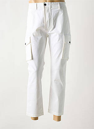 Pantalon cargo slim taille normale blanc SIX VALVES homme