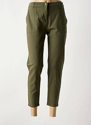 Pantalon 7/8 taille à pinces taille normale vert BURTON femme