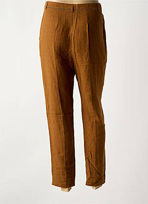 Pantalon 7/8 taille à pinces taille normale marron IKKS femme