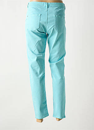 Pantalon 7/8 tissage popeline taille normale bleu ONE STEP femme