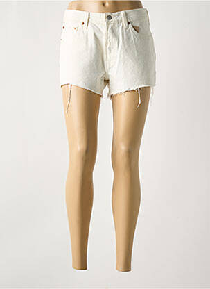 Short tissage denim taille normale blanc LEVI'S femme