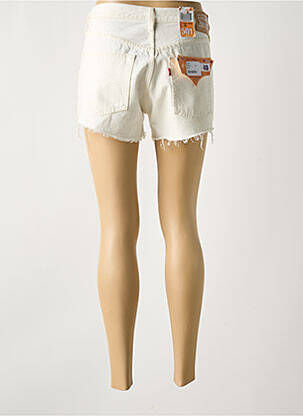 Short tissage denim taille normale blanc LEVI'S femme