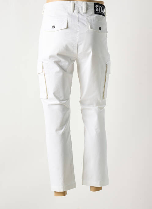 Pantalon cargo slim taille normale blanc SIX VALVES homme