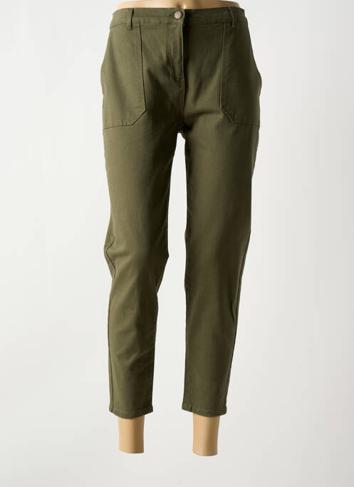 Pantalon 7/8 taille à pinces taille normale vert BURTON femme