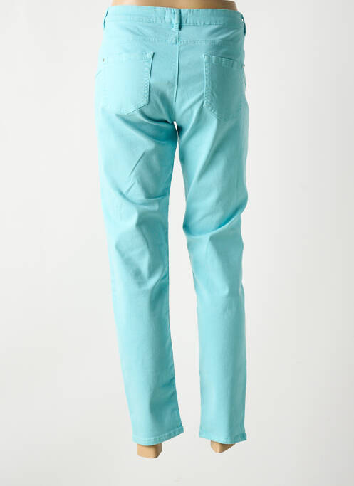Pantalon 7/8 tissage popeline taille normale bleu ONE STEP femme