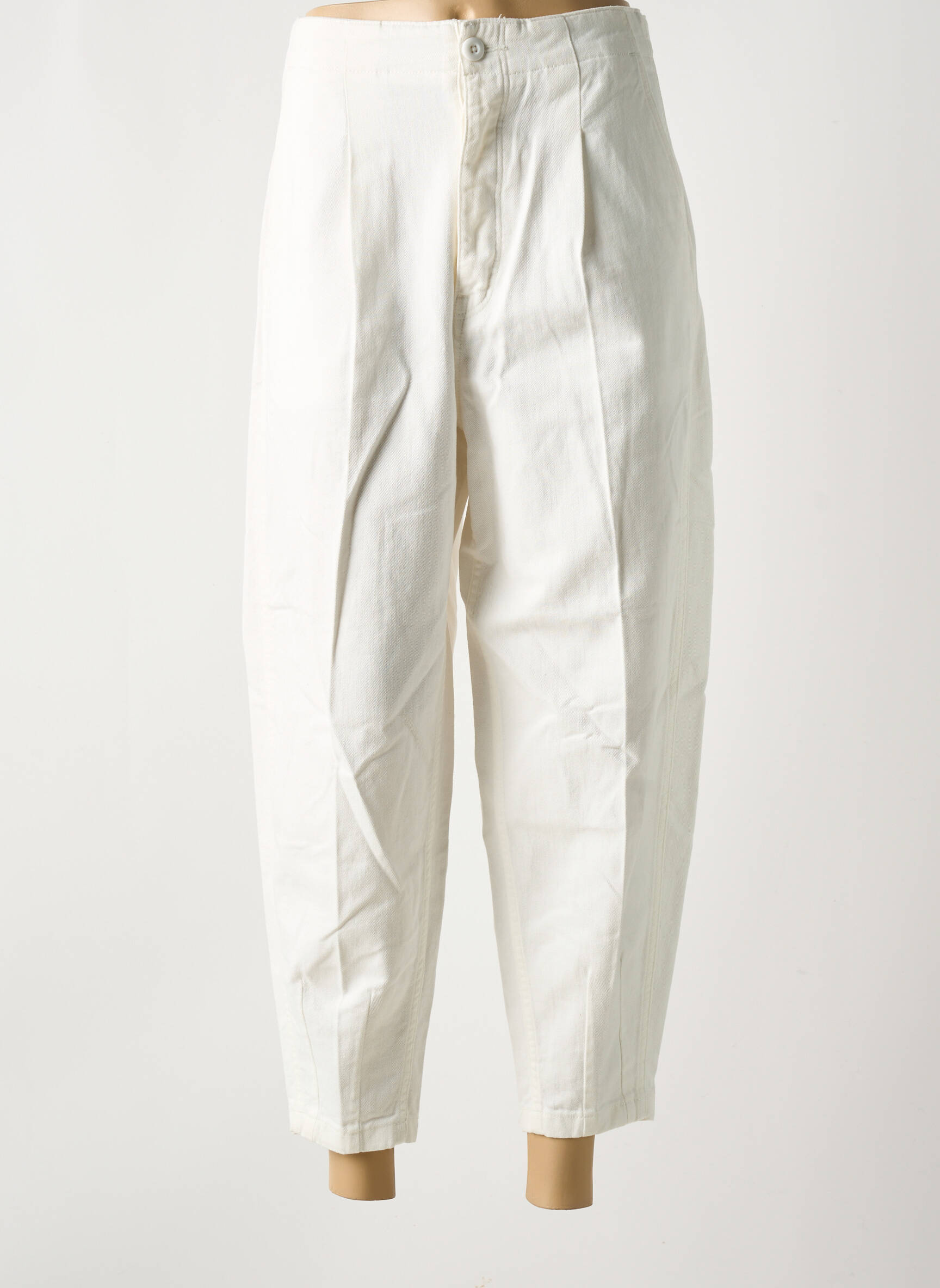 Jeans Coupe Large Poches Blanc Ralph Lauren Femme 2574091-blanc0