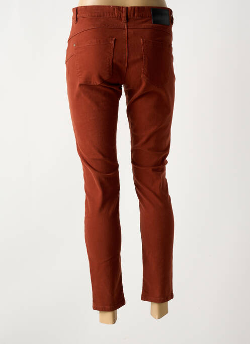 Jeans coupe slim marron ONE STEP pour femme