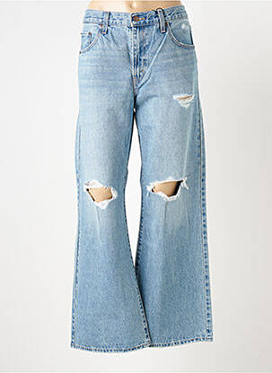 Jeans coupe large effet usé taille normale bleu LEVI'S femme