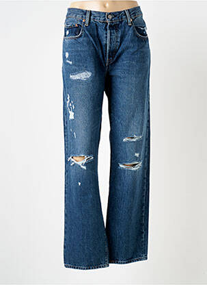 Jeans coupe large effet usé taille normale bleu LEVI'S femme