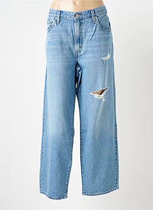 Jeans coupe large effet usé taille normale bleu LEVI'S femme