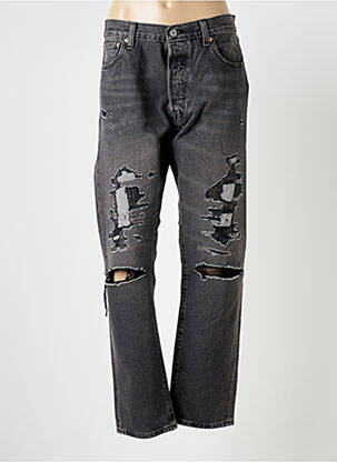 Jeans coupe droite fermeture zippée sous rabat boutonné taille normale noir LEVIS homme