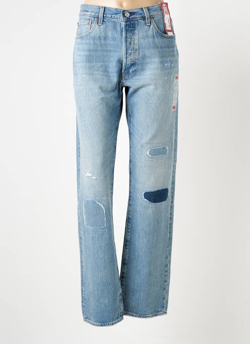 Jeans coupe droite effet usé taille normale bleu LEVIS femme