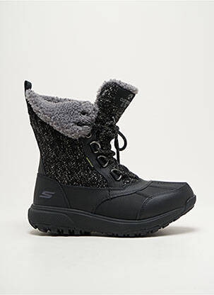 Bottines/boots matière lisse talon de 4 à 6cm noir SKECHERS femme