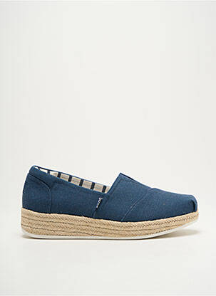 Espadrilles talon de 4 à 6cm bleu SKECHERS femme