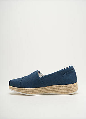 Espadrilles talon de 4 à 6cm bleu SKECHERS femme