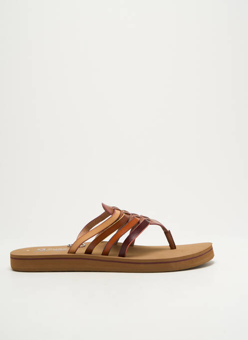 Tongs marron SKECHERS pour femme