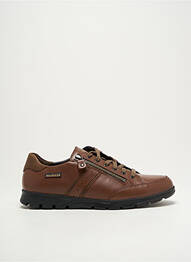 Baskets fermeture zip et lacets bout rond marron MOBILS homme