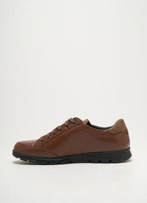 Baskets fermeture zip et lacets bout rond marron MOBILS homme