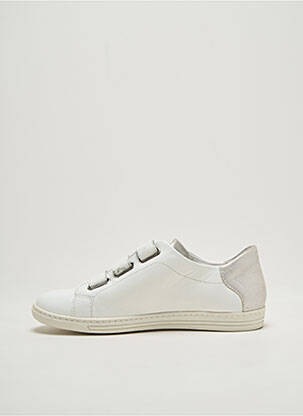 Baskets matière lisse talon plat jusqu'à 3cm blanc MOBILS femme