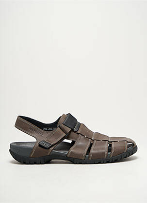 Sandales/nu pieds tissage satiné bout rond marron MEPHISTO homme