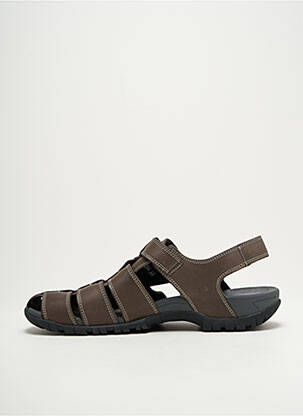 Sandales/nu pieds tissage satiné bout rond marron MEPHISTO homme