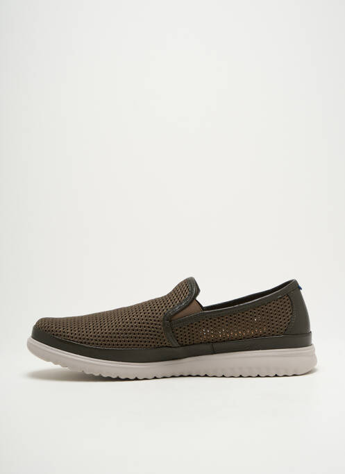 Slip ons tissage satiné bout rond vert MEPHISTO homme