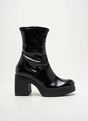 Bottines/boots tissage satiné talon de 7 à 9cm noir WONDERS femme