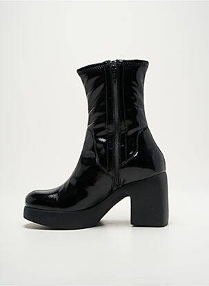 Bottines/boots tissage satiné talon de 7 à 9cm noir WONDERS femme