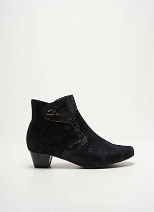 Bottines/boots tissage satiné talon de 4 à 6cm noir ARTIKA SOFT femme